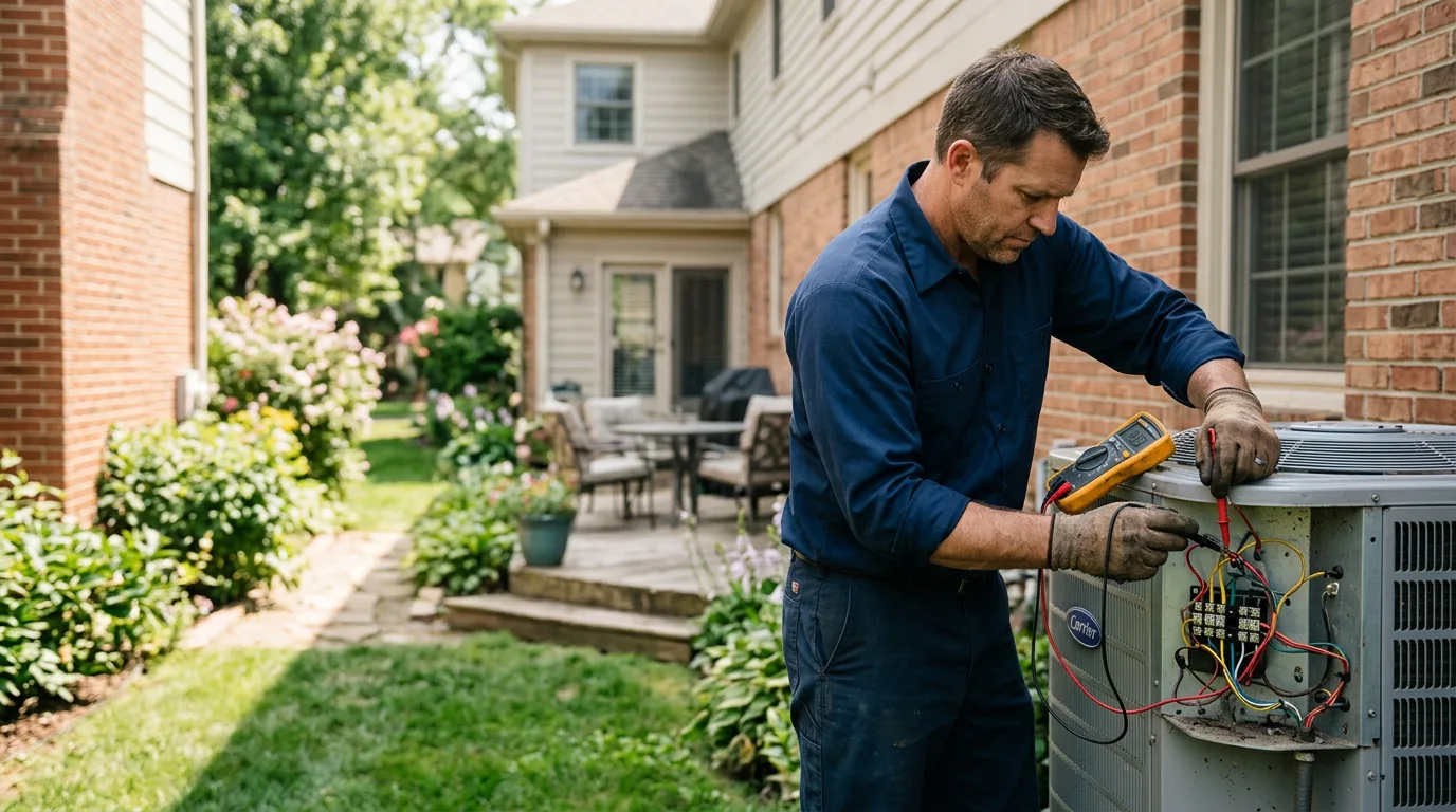 HVAC technician working near Clinton, IN